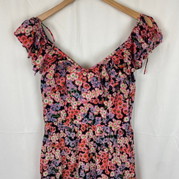 Banjanan Women's Twiggy Floral Monach Pink Tiered Maxi Dress Size S - Picture 2 of 10